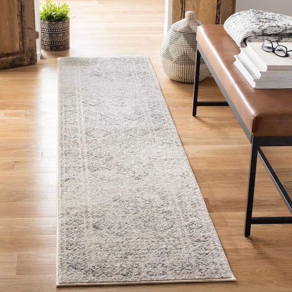 Safavieh 2 x 8 ft. Tulum Rectangle Power Loomed Area RugIvory & Grey TUL264A-28 - main